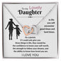 To my Lovely Daughter - Interlocking Hearts Necklace - I Love You