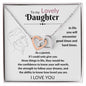 To my Lovely Daughter - Interlocking Hearts Necklace - I Love You