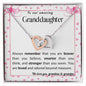 To our Granddaughter - Interlocking Hearts Necklace - love grandma & grandpa