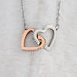 To our Granddaughter - Interlocking Hearts Necklace - grandma and grandpa