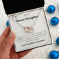 To my Bonus Daughter - Interlocking Hearts Necklace
