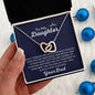 To my Daughter - Interlocking Hearts necklace - your Dad