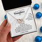 To my Lovely Daughter - Interlocking Hearts Necklace - I Love You