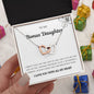 To My Bonus Daughter - Interlocking Hearts Necklace