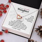To my Lovely Daughter - Interlocking Hearts Necklace - I Love You