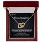 To My Bonus Daughter - Interlocking Hearts Necklace