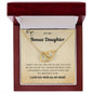 To My Bonus Daughter - Interlocking Hearts Necklace