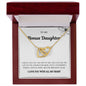 To My Bonus Daughter - Interlocking Hearts Necklace