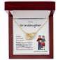 To our Granddaughter - Interlocking Hearts Necklace - Grandma & Grandpa