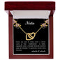 Nieta - Interlocking Hearts Necklace - abuela y abuelo