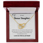 To My Bonus Daughter - Interlocking Hearts Necklace