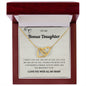 To my Bonus Daughter - Interlocking Hearts Necklace