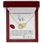 To my Wife - Interlocking Hearts Necklace - your husband