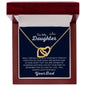 To my Daughter - Interlocking Hearts necklace - your Dad