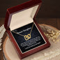 To My Bonus Daughter - Interlocking Hearts Necklace
