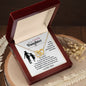 To my Lovely Daughter - Interlocking Hearts Necklace - I Love You