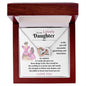 To my Lovely Daughter - Interlocking Hearts Necklace - I Love You