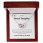 To My Bonus Daughter - Interlocking Hearts Necklace