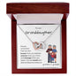 To our Granddaughter - Interlocking Hearts Necklace - Grandma & Grandpa