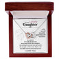 To my Lovely Daughter - Interlocking Hearts Necklace - I Love You