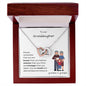 To our Granddaughter - Interlocking Hearts Necklace - grandma and grandpa