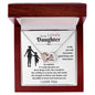 To my Lovely Daughter - Interlocking Hearts Necklace - I Love You