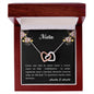 Nieta - Interlocking Hearts Necklace - abuela y abuelo