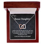 To My Bonus Daughter - Interlocking Hearts Necklace