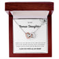 To My Bonus Daughter - Interlocking Hearts Necklace
