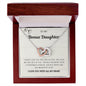 To my Bonus Daughter - Interlocking Hearts Necklace