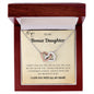 To My Bonus Daughter - Interlocking Hearts Necklace