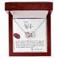 To my Wife - Interlocking Hearts Necklace - your husband