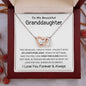 To my Beautiful Granddaughter - Interlocking Hearts Necklace - I Love You Forever & Always