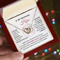 A Mi Hermosa Hija - Interlocking Hearts necklace - Mi Amor Y Mi Luz