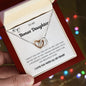 To My Bonus Daughter - Interlocking Hearts Necklace