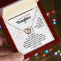 To my Lovely Daughter - Interlocking Hearts Necklace - I Love You