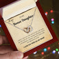 To My Bonus Daughter - Interlocking Hearts Necklace