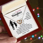 To my Lovely Daughter - Interlocking Hearts Necklace - I Love You