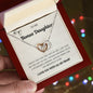 To my Bonus Daughter - Interlocking Hearts Necklace