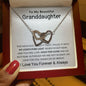 To my Beautiful Granddaughter - Interlocking Hearts Necklace - I Love You Forever & Always