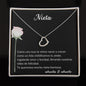 Nieta - Delicate Heart Necklace - abuela y abuelo