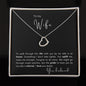 To my Wife - Delicate Heart Necklace - your husband