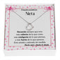 Nieta - Delicate Heart Necklace - abuela y abuelo