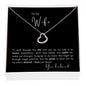 To my Wife - Delicate Heart Necklace - your husband