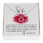 To my Wife - Delicate Heart Necklace - your husband