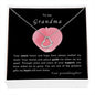 To my Grandma - Delicate Heart Necklace - your granddaughter