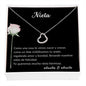 Nieta - Delicate Heart Necklace - abuela y abuelo