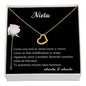 Nieta - Delicate Heart Necklace - abuela y abuelo