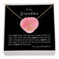 To my Grandma - Delicate Heart Necklace - your granddaughter