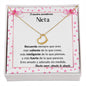 Nieta - Delicate Heart Necklace - abuela y abuelo